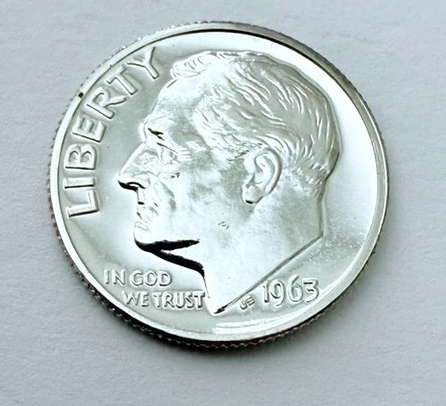 1963 Roosevelt Dime Gem BU MINT STATE CONDITION PLUS 90% Silver #1665