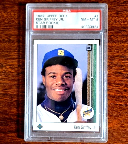 1989 Upper Deck - Star Rookie Ken Griffey Jr #1 (RC) PSA 8