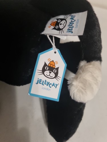 Brandneu mit Etikett Jellycat "I am Medium Bashful Black Kitten" BAS3BKITN Black & White Cat - Bild 11 von 17