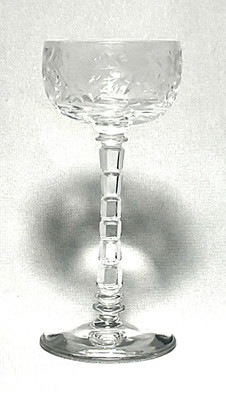 ROCK SHARPE ~ Elegant Cut Crystal 1 oz CORDIAL GLASS w/Wafer Stem (1004-1) ~ USA