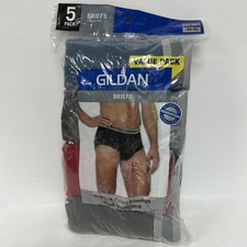 Gildan Men  s Briefs 5 Pack 3XL 44-46 Cotton Underwear Value Pack New