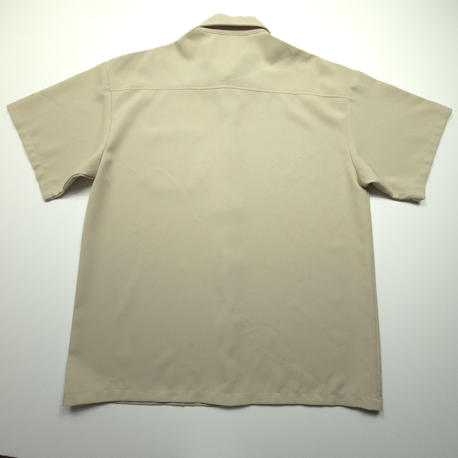 CalTop Men Shirt XL Beige Solid Basic Casual Homi… - image 12