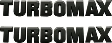 Pair Turbomax Emblems Badge for 24-25 Silverado/Colorado 85079242 Matte Black