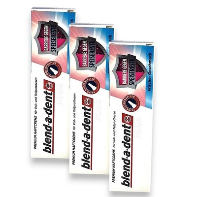3x  Blend-a-Dent Plus Haftcreme  frisch 3x 40g Zahnprothesenhaftcreme