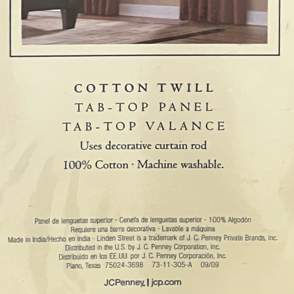 Cenefa JCPenney Home Linden Street Tab Top rojo rústico Foto 4 de 4