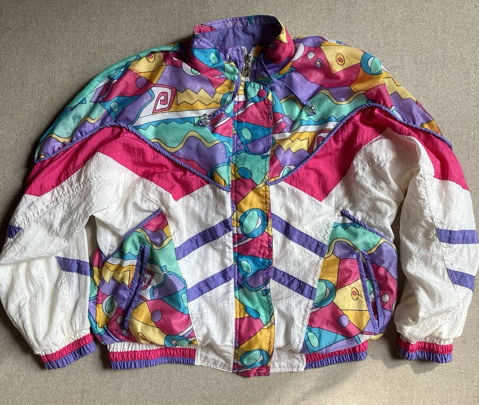 Chándal Vintage Años 80-90 Para Mujer Medio Activo Material Raro Color Way Nylon Foto 2 de 4