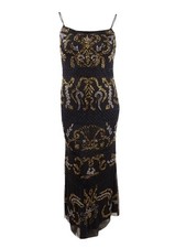 Adrianna Papell Women's Embellished Gown (4, Black/Gold) 191937742153