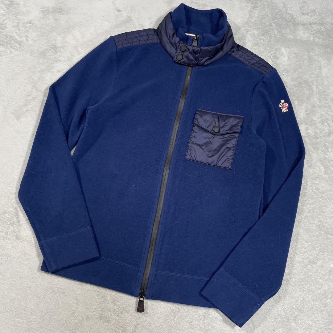 Moncler Grenoble Navy Fleece Jacket for Men and Women