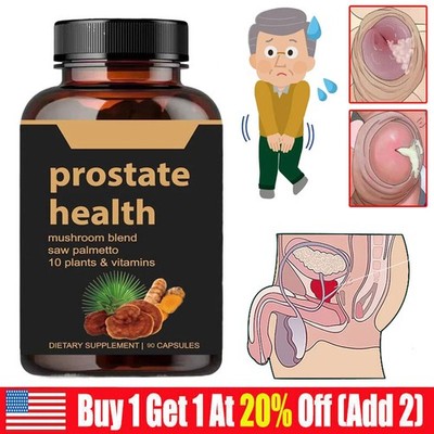 90pcs Natural Body Care Prostate Health Capsules Support for Men s Wellness 