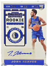 2020 Panini Contenders Josh Reaves Rookie Ticket Auto RC #154 Mavericks M30