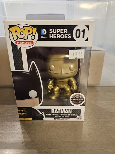 Funko Pop Heroes 01 Batman Gold GameStop Exclusive Vinyl Figure