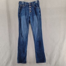 Ariat Real Womens Jeans Kirsten Button Fly Straight Size 25R Medium Wash Western