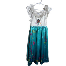 Disney Encanto Dress Girl's 5T White Blue Mirabel Loungewear Princess