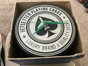 Jester Playing Cards Clock made from an actual Piston From An Airplane Engine