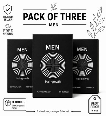 Pack Of 3 Men's Hair Growth Total 360 Capsules Exp 2027 Ship From USA