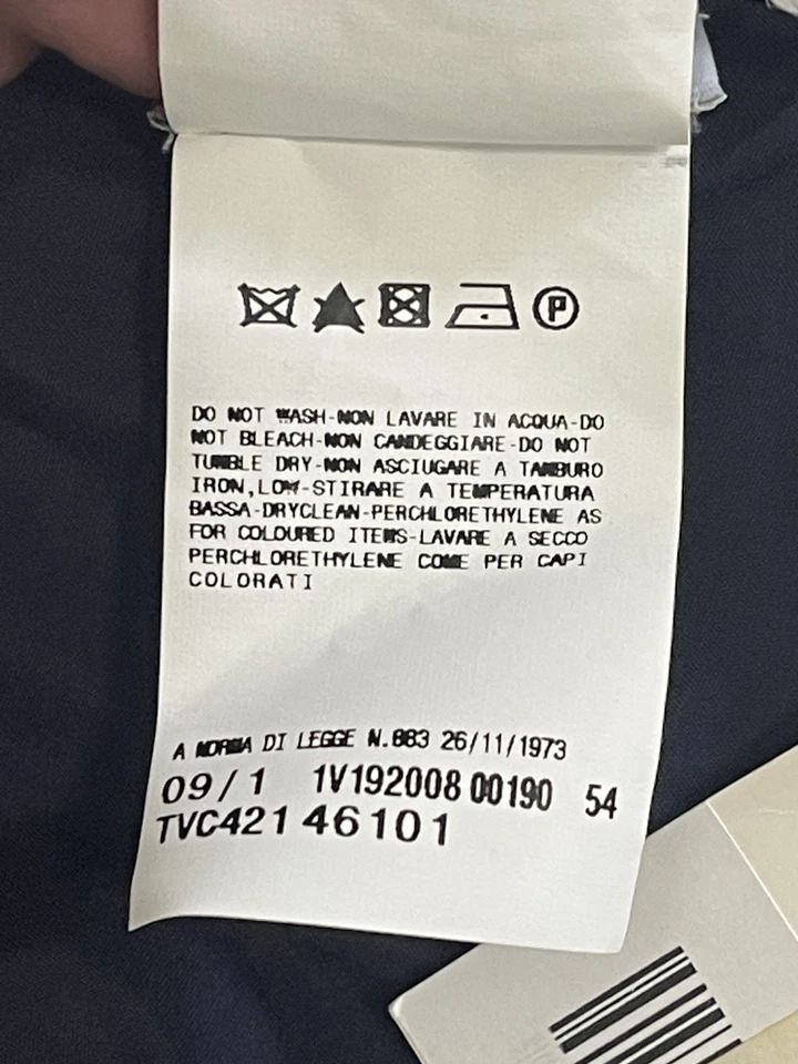 Vestido Versace VJC para mujer azul marino talla 42 (US 6) Italia detalle de correa dorada venta al por menor $790 Foto 4 de 4