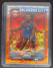 2024 Topps Chrome Sapphire Edition Dillon Jones Orange Refractor /25 #189