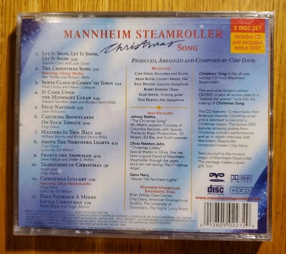Christmas Song Chip Davis Mannheim Steamroller (CD/DVD, 2007) Target Exclusive - Image 3 of 4