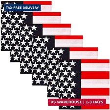 SATINIOR 12 Pcs USA Flag Bandanas for Women Men American Flag Headwear Neck Band