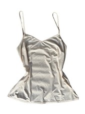 Soft Ivory Spaghetti adjustable Strap Camisole Large L undershirt cami