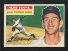 #140 HERB SCORE, Indians RC (GB) - 1956 Topps: VG-EX, faint 1/2" crease 251235