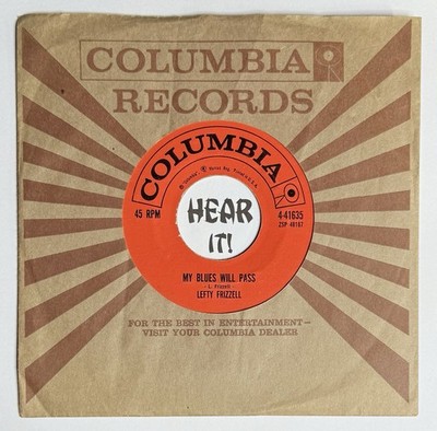 Melodic Rockabilly 45 LEFTY FRIZZELL My Blues Will Pass /She's Gone COLUMBIA mp3