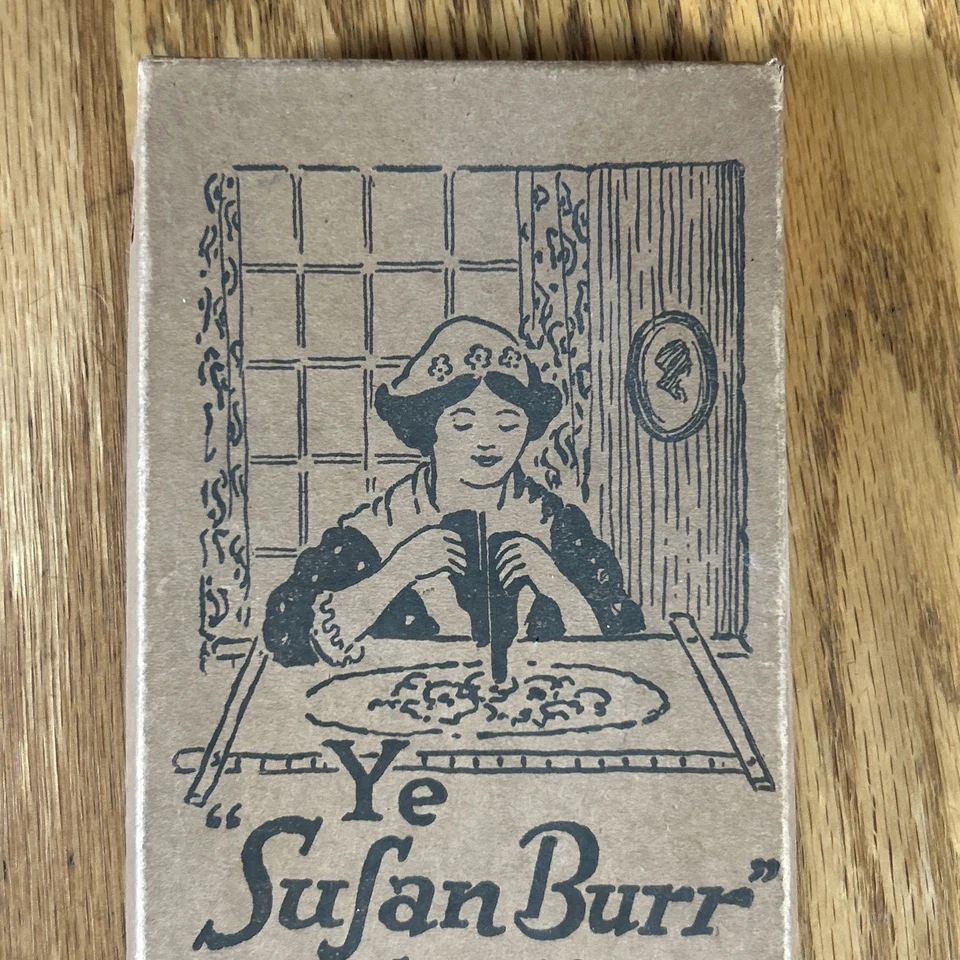 复古 Ye Sufan Burr 钩钩地毯机缝纫广告带原装盒 — 第 3/4 张图片