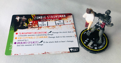HorrorClix Zombie Strongman #067 gelb Figur Modell Vintage Horror Clix