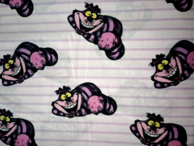 Alice in Wonderland Cheshire Cat Fabric 11''x 11.5'' Sewing Crafting Length Piece 
