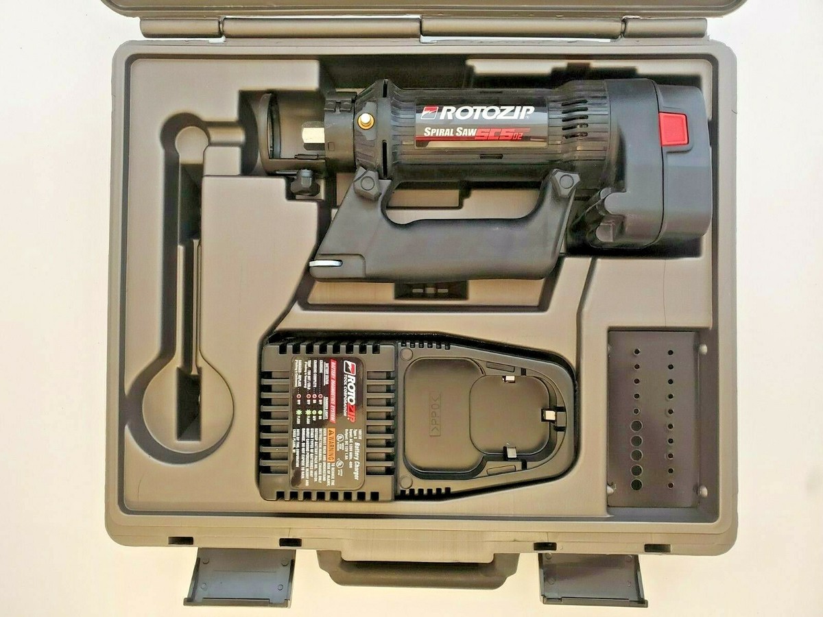 RotoZip Cordless 12v Spiral Saw SCS02 W/battery Bits and Charger