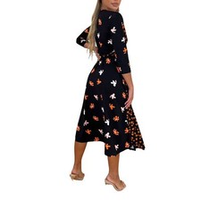 ex Dorothy Perkins Wrap Ladies V Neck Floral Summer Midi Womens Dress Size 6-14