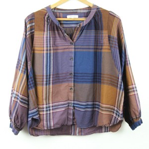 plaid peasant top
