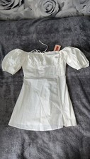 Misspap White Off The Shoulder Dress Size 8 Uk