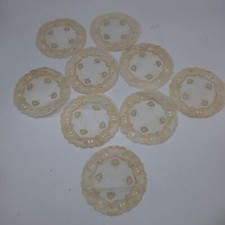 Vintage Belgium lace coaster doilies romantic country cottage decor set of 9