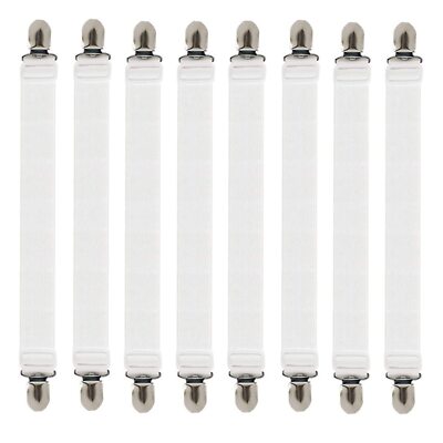 8 Stck. Bettlakenverschlüsse Verstellbar Bettlaken Riemen Elastisch Laken Clips Bettwäsche