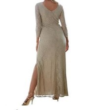 Mother Of Bride Groom Women's Church Wedding evening Lace dress Gown plus 16 XL