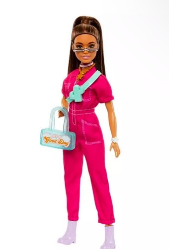 Barbie Bambola In Tuta Rosa Trendy Con Accessori E Cucciolo Pet Nuova - Foto 3 di 6