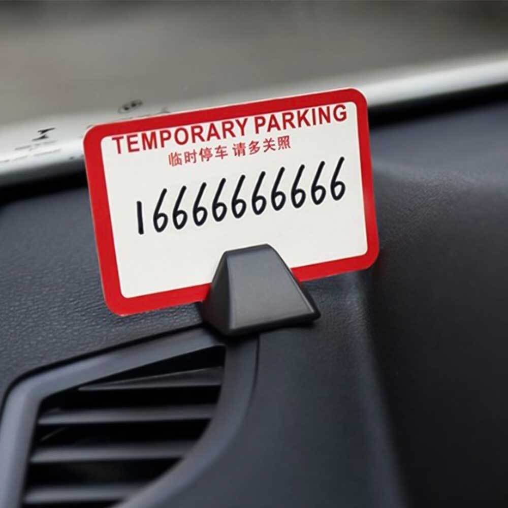 Car Dashboard Temporary Parking Card Ticket Holder Clip Black Car Accessories