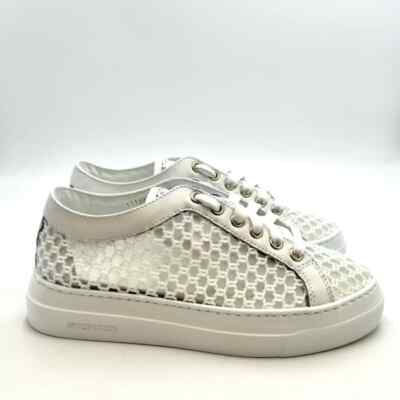Stokton sneakers in white net art. 111-D H 4cm