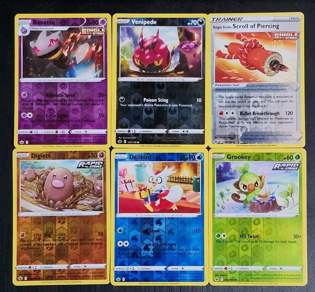 Pokemon - Chilling Reign REVERSE HOLO Foil Singles You Pick