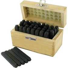 36 Piece Letter & Number Punch Stamp Metal Al...