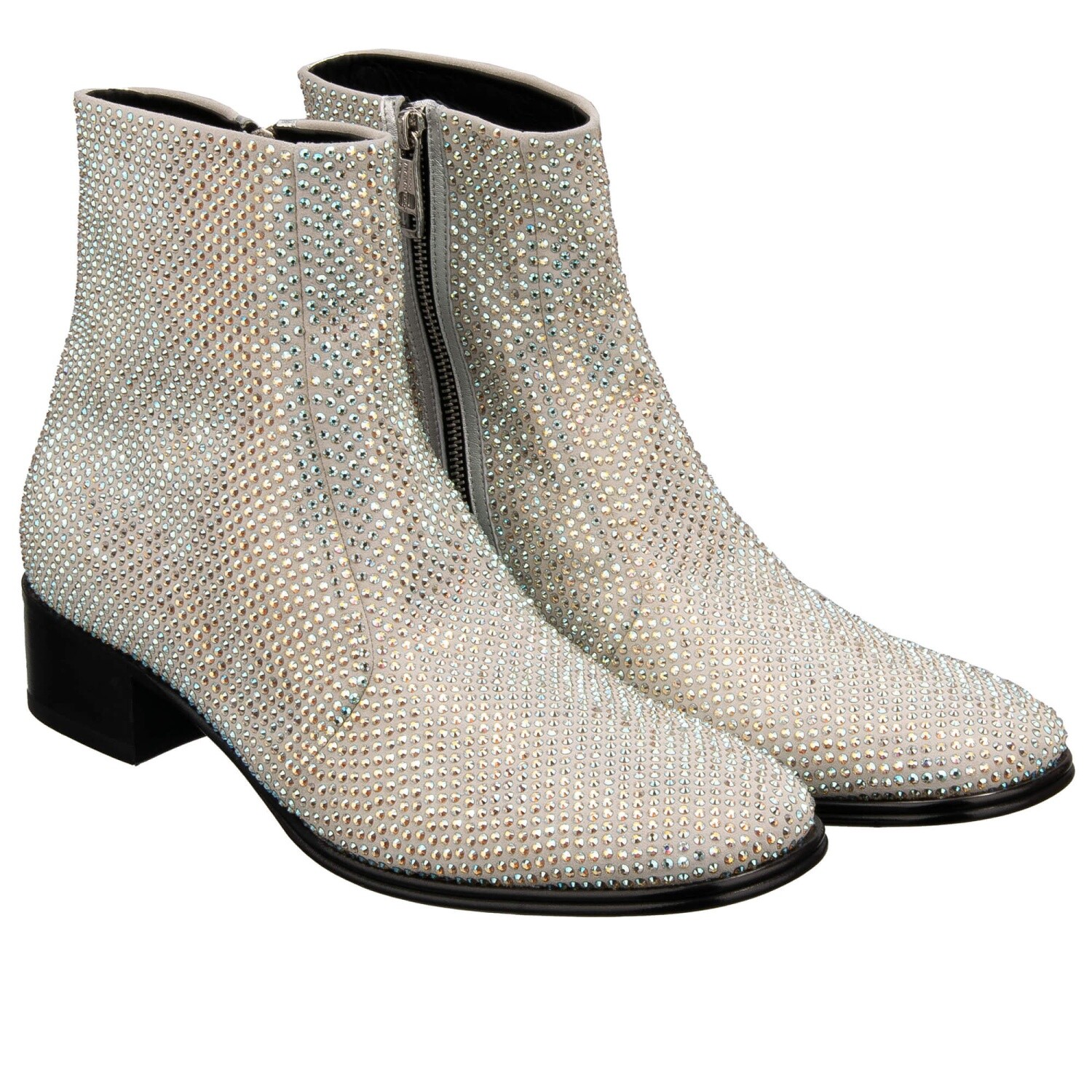 DOLCE & GABBANA DG Logo Cristal Bottes Bottines Chaussures ARIOSTO