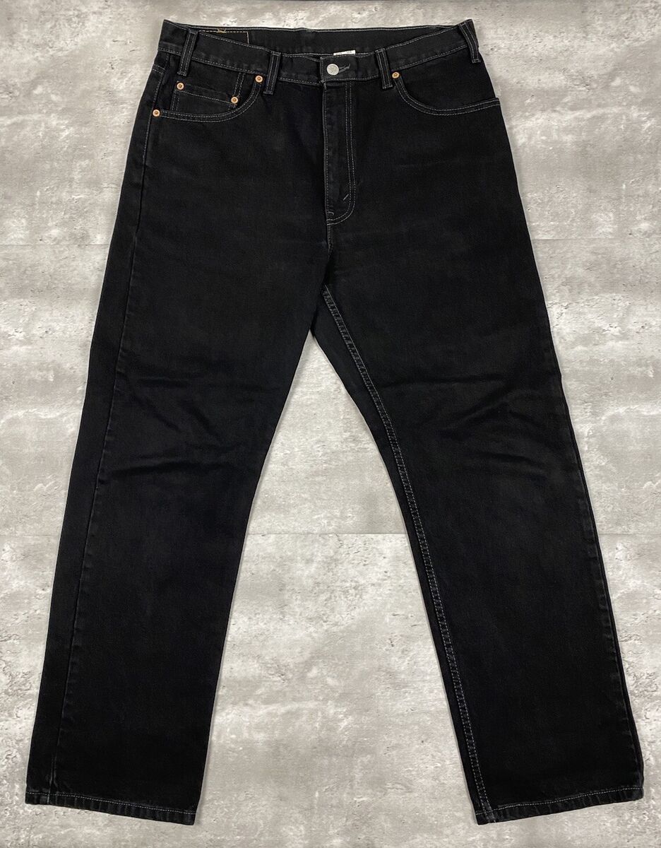 vintage 90s LEVIS 505 BLACK JEANS DENIM STRAIGHT LEG 36X30 vintage 90s LEVIS 505 BLACK JEANS DENIM STRAIGHT LEG 36X30