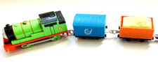 Thomas The Train Motorized And Talking Percy Engine  2 Cars Trackmaster-Works