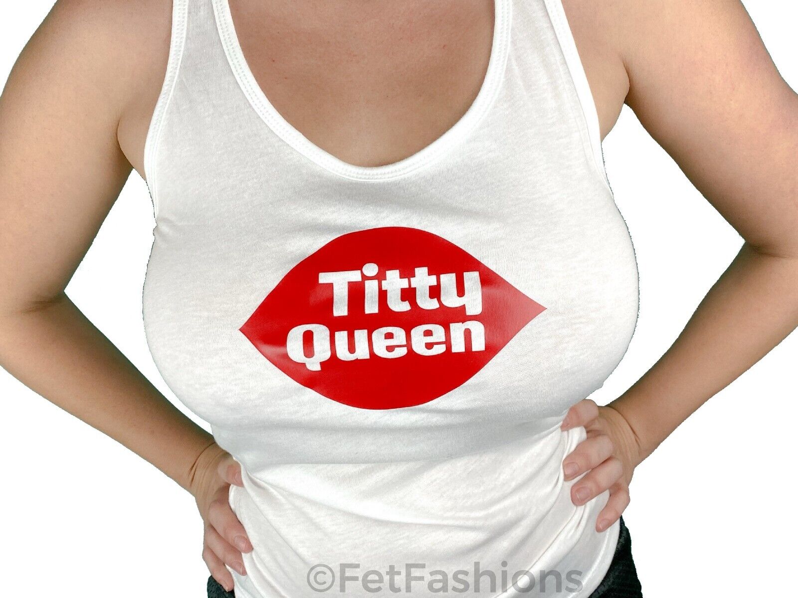 Busty Big Boobs Clothing Slutty Shirt Tank Top Bimbo Titty Queen ~ Tank Top Ebay 