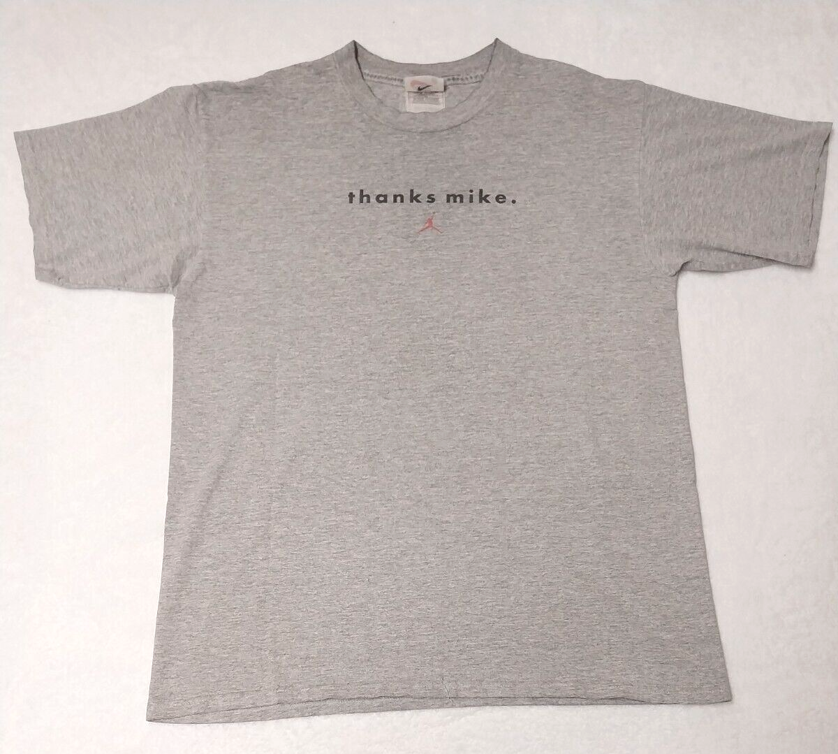 Vintage Nike Thanks Mike T Shirt M 90s Jordan Gray Memorial 