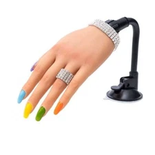 Silicone Practice Hand With Flexible Finger Adjustment Display With Holder