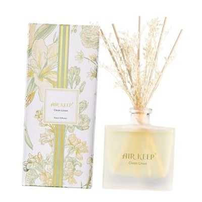 Reed Diffuser,Scented Diffuser with 8 Sticks Fragrance for Clean Linen