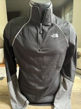 The North Face Women's Black 100 Cinder 1/4 Zip Long Sleeve Track Jacket Sz M