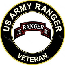 US Army 75th Ranger Regiment Veteran Self-adhesive Vinyl Decal
